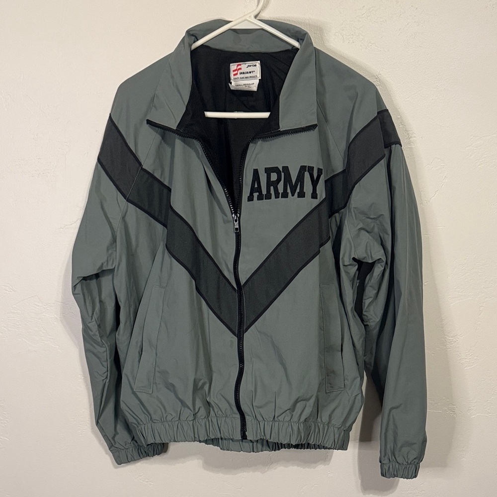 Men's Military Style Jacket in Gray and Black